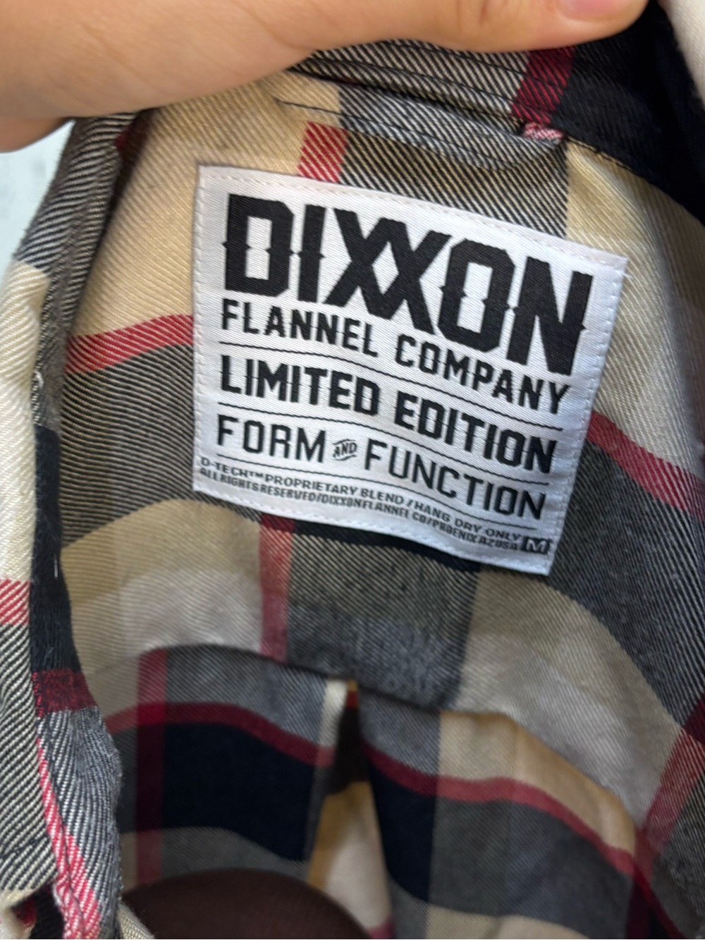 Dixxon Snap On Limited Edition Button Down Flannel Red Black Womens Medium - Picture 4 of 5